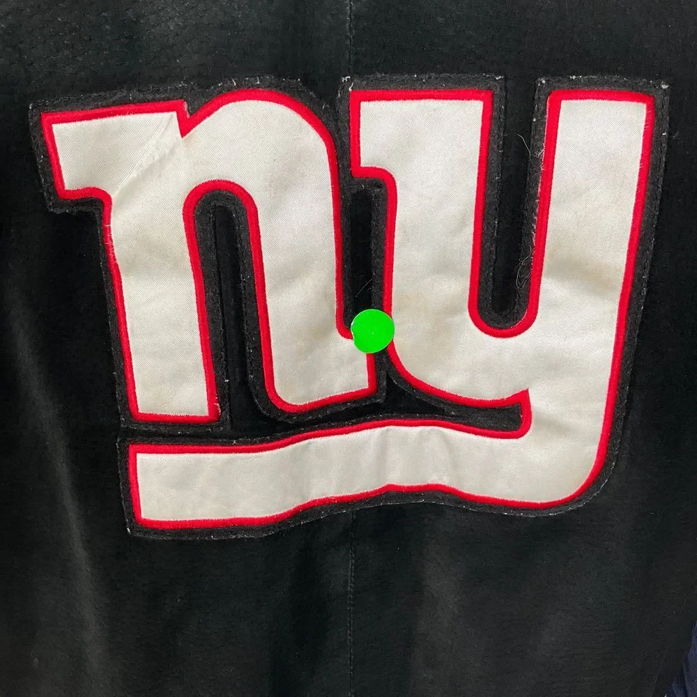 GIII NFL Jacket Men‎ M NEW YORK GIANTS Stitched Logo Varsity Bomber Outerwear